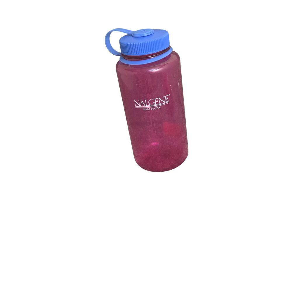 32 Nalgene bottle red blue lid